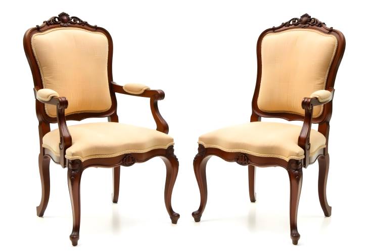 Craftsmanship and Beauty Antique Biedermeier Chairs with Wood Inlay